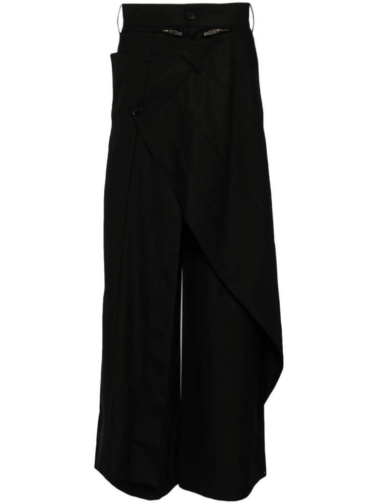 Feng Chen Wang panelled wide-leg trousers - Black Cover