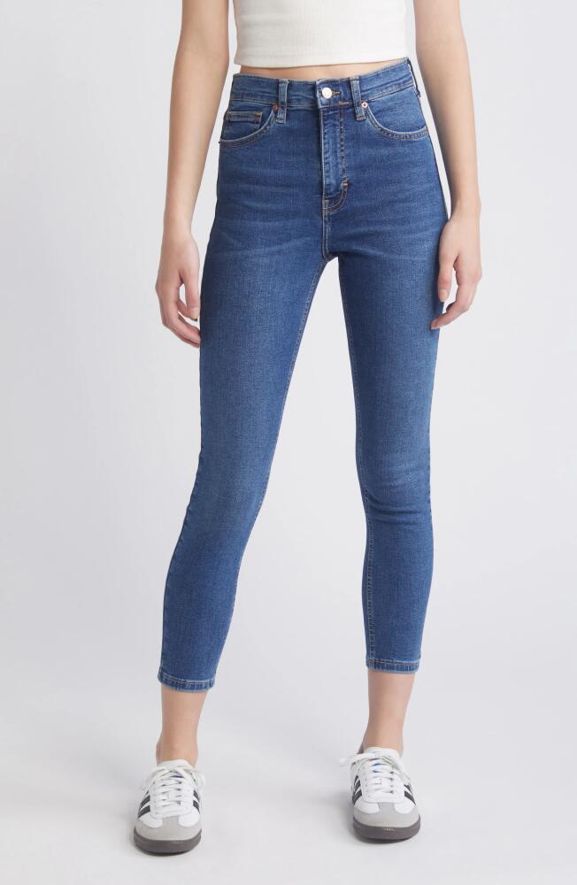 Topshop Jamie High Waist Skinny Jeans in Blue Cover