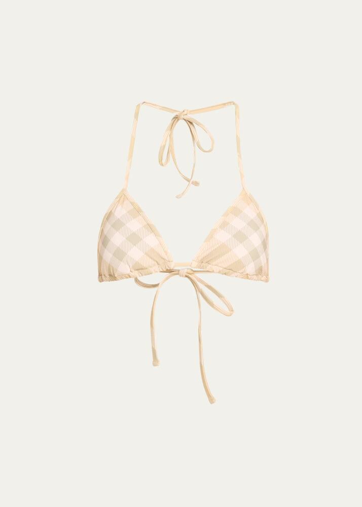 Burberry Signature Check Triangle Bikini Top Cover