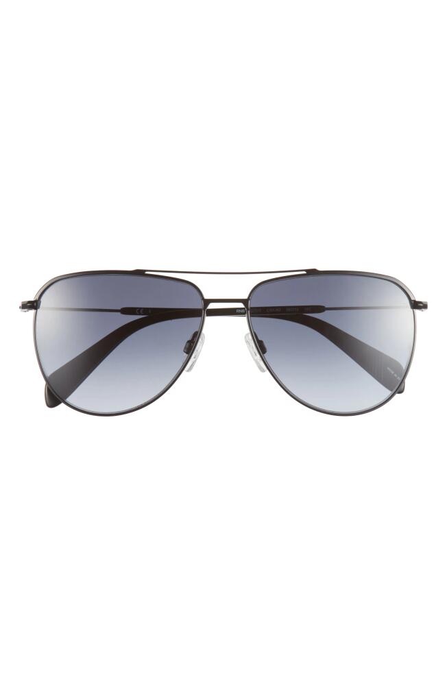 rag & bone 59mm Aviator Sunglasses in Black Palladium/Grey Shaded Cover