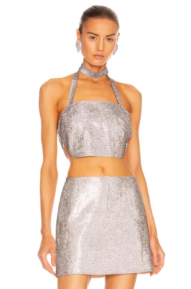 Nue Studio Estelle Top in Metallic Silver Cover