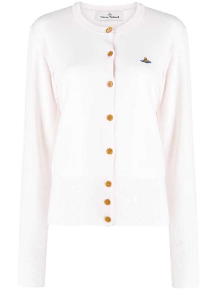 Vivienne Westwood Bea Orb-embroidered cardigan - Neutrals Cover