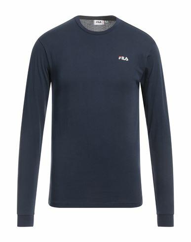 Fila Man T-shirt Navy blue Organic cotton Cover