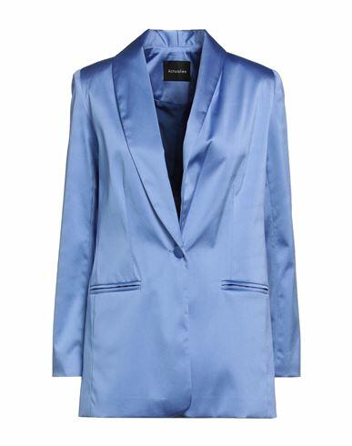 Actualee Woman Blazer Light blue Polyester Cover