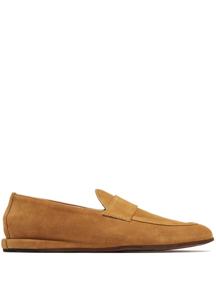 Barrett almond-toe suede loafers - Brown Cover