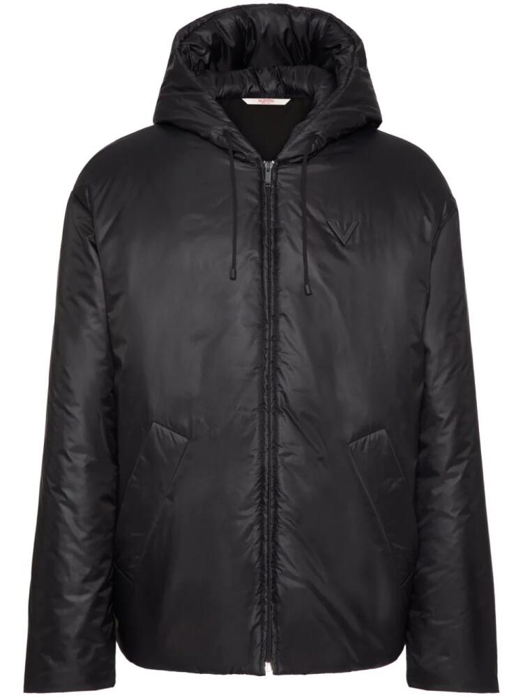 Valentino Garavani logo padded coat - Black Cover