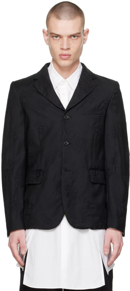 Black Comme des Garçons Black Embroidered Blazer Cover