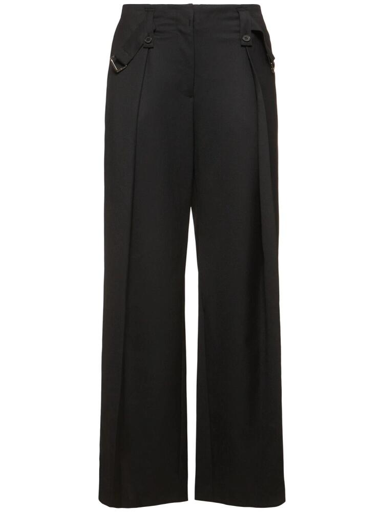 LOW CLASSIC Belt Loop Point Wide Leg Pants Cover