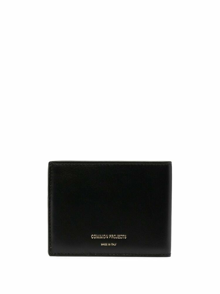 Common Projects logo stamp billfold wallet - Black Cover