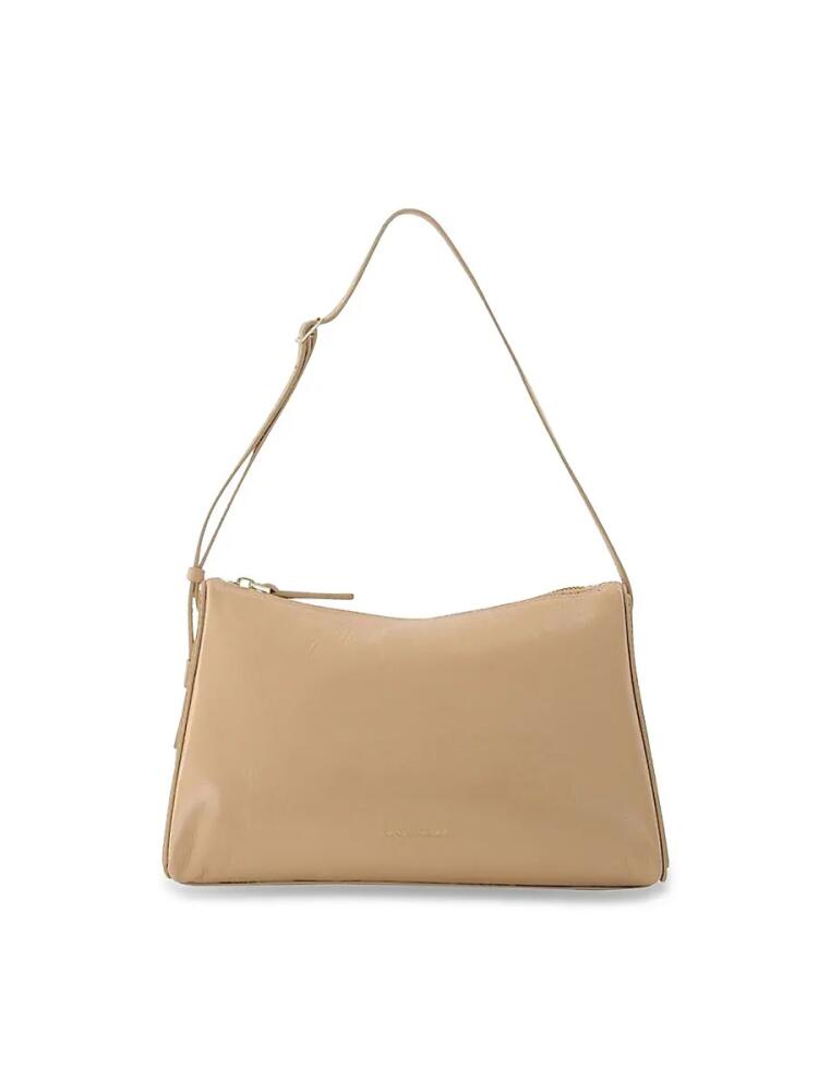 Women's Prism Hobo Bag - Manu Atelier - Beige - Leather - Beige Cover