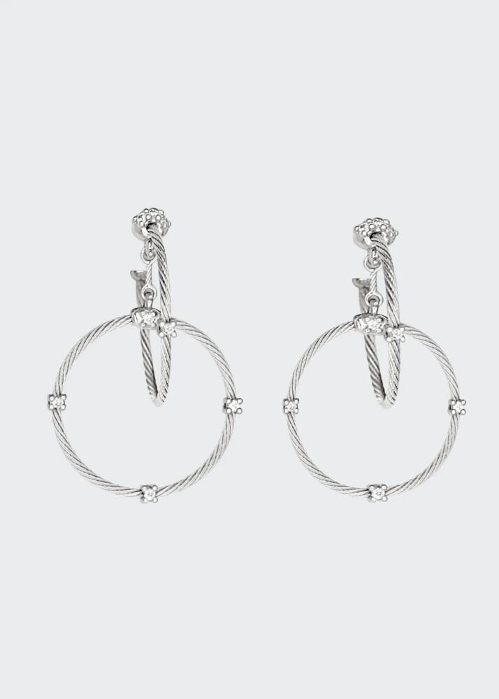 Paul Morelli 18K White Gold Diamond Link Earrings, 28mm Cover