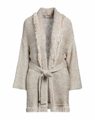 Charlott Woman Coat Gold Viscose, Polyester, Cotton, Linen Cover