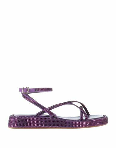 Gia / Rhw Woman Sandals Purple Soft Leather Cover