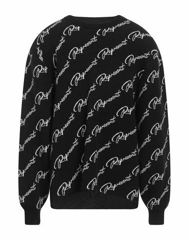 Represent Man Sweater Black Wool Cover