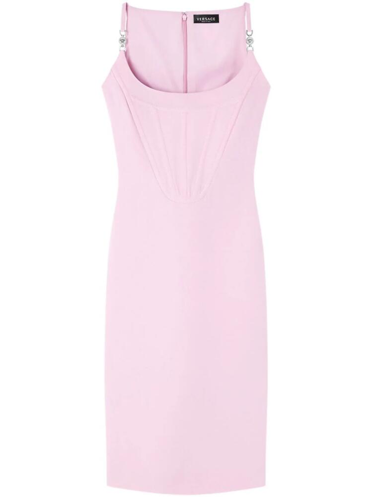 Versace corset-style crepe midi dress - Pink Cover