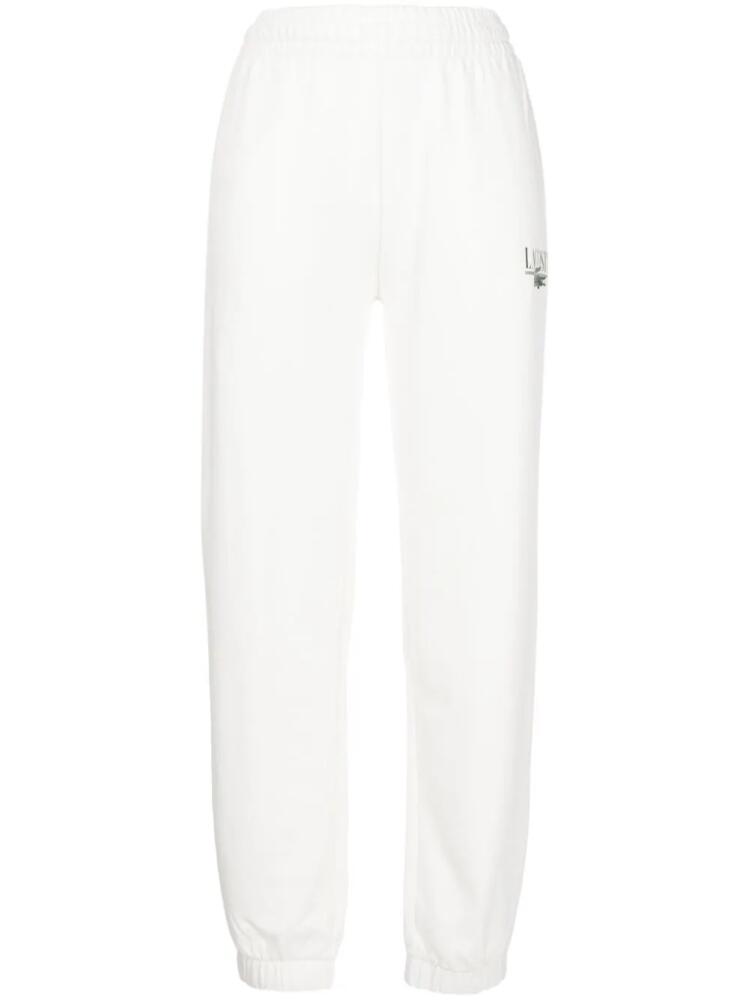 Lacoste logo-print cotton blend track pants - White Cover