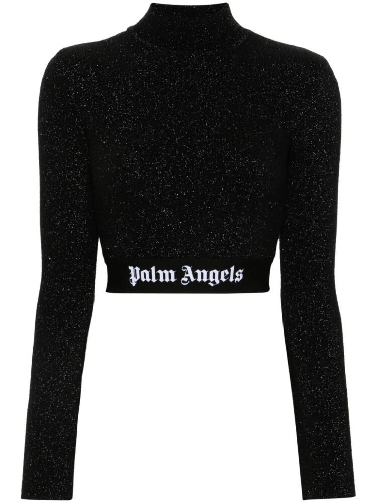 Palm Angels logo-tape sweater - Black Cover