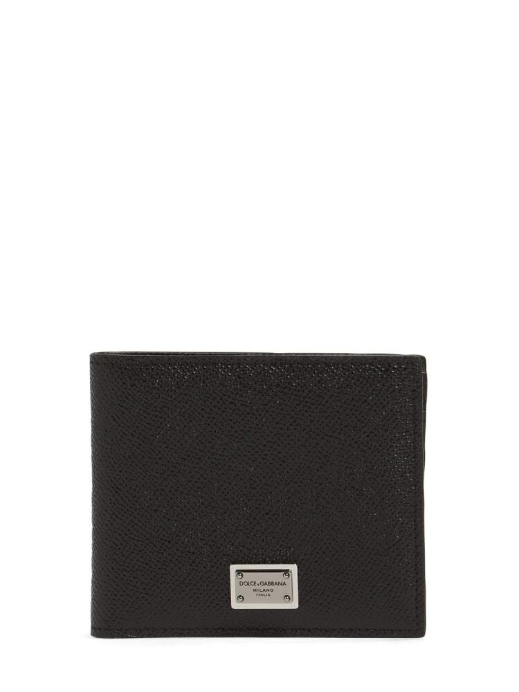 DOLCE & GABBANA Logo Plaque Leather Wallet Cover