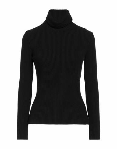 Crossley Woman Turtleneck Black Wool, Cashmere Cover