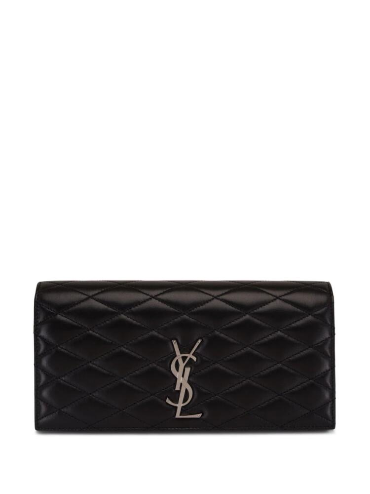 Saint Laurent Kate quilted leather clutch - Black Cover