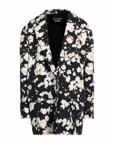 Boutique Moschino Woman Blazer Black Polyester, Elastane Cover