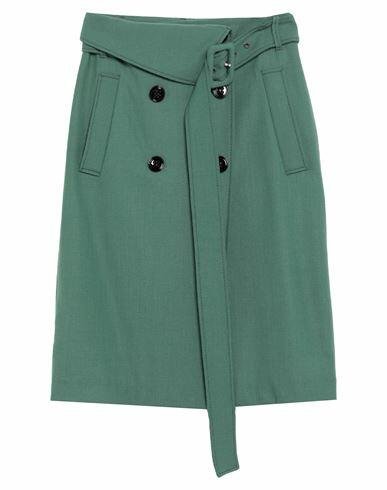 Dorothee Schumacher Woman Midi skirt Green Polyester, Wool, Elastane Cover