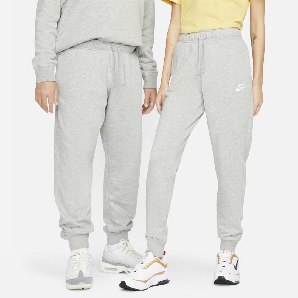 Women's Nike Sportswear Club Fleece Mid-Rise Jogger Pants in Grey Cover