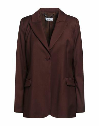 Jijil Woman Blazer Brown Polyester, Viscose, Elastane Cover