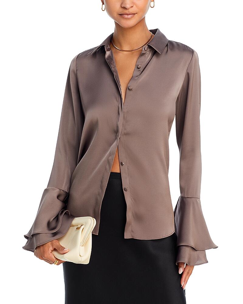 Derek Lam 10 Crosby Selma Satin Button Down Blouse Cover