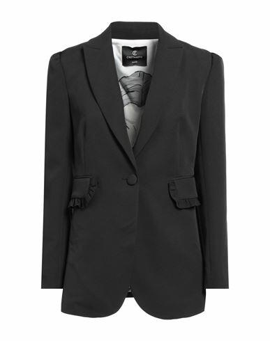 Cristinaeffe Woman Blazer Black Polyester, Elastane Cover