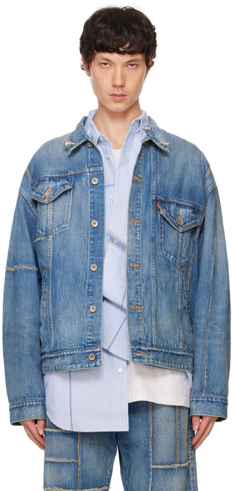 doublet Blue Frankenstein Cutting Denim Jacket Cover