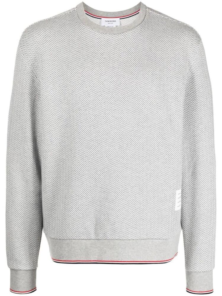 Thom Browne herringbone pattern sweater - Grey Cover