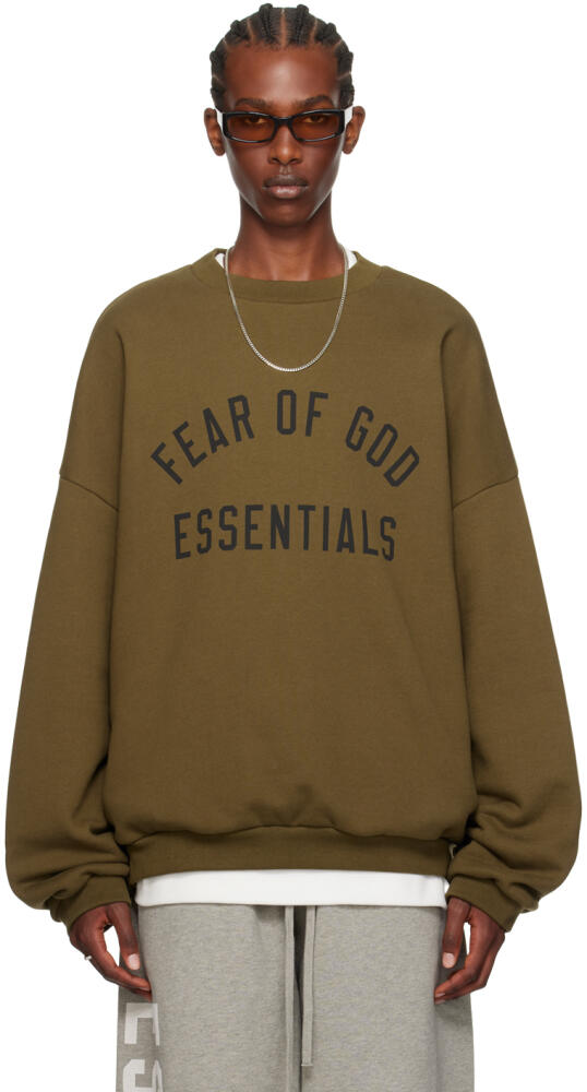 Fear of God ESSENTIALS Khaki Crewneck Sweatshirt Cover