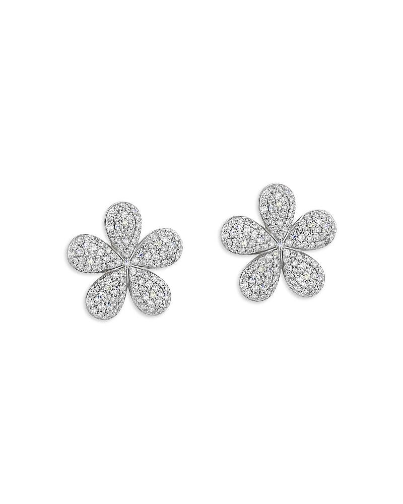 Phillips House 14K Yellow Gold Diamond Forget Me Not Large Pave Stud Earrings Cover