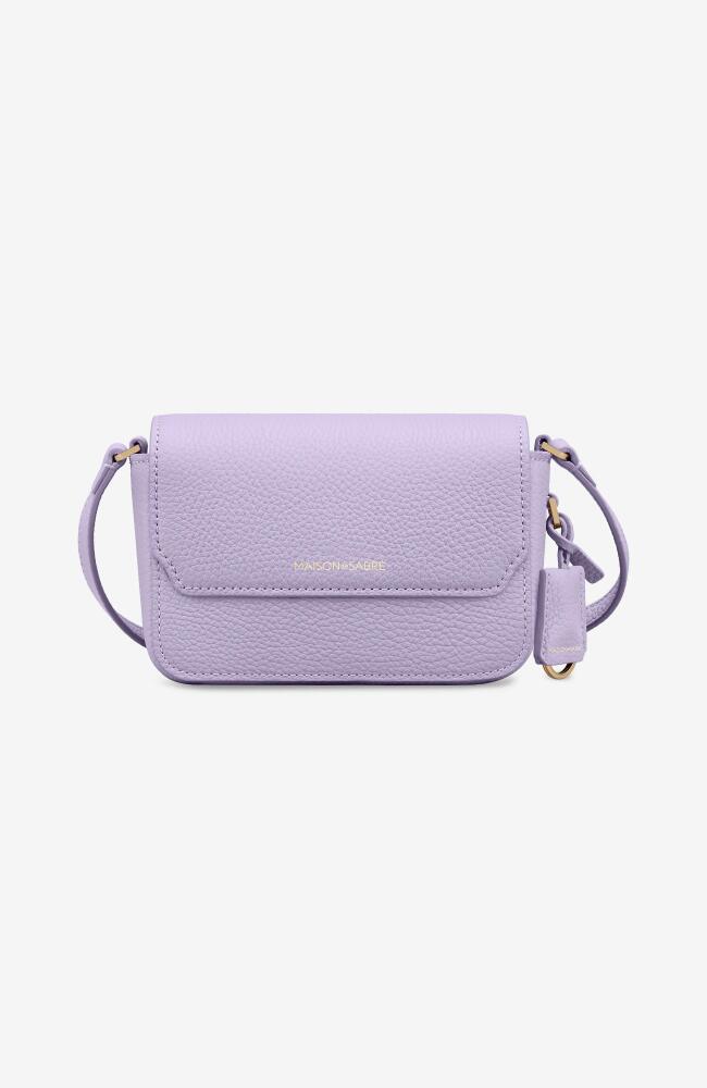 MAISON de SABRÉ Micro Leather Flap Bag in Lavender Purple Cover