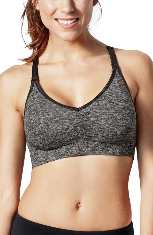 Bravado Designs Body Silk Seamless Yoga Maternity/Nursing Bra in Charcoal Heather Cover