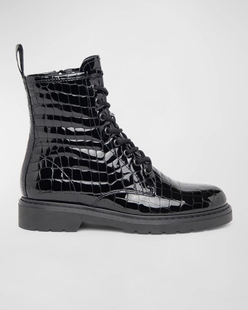 NeroGiardini Clean Croco Combat Boots Cover