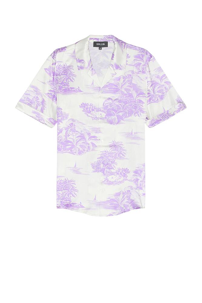 SER.O.YA Brenden Silk Shirt in Purple Cover