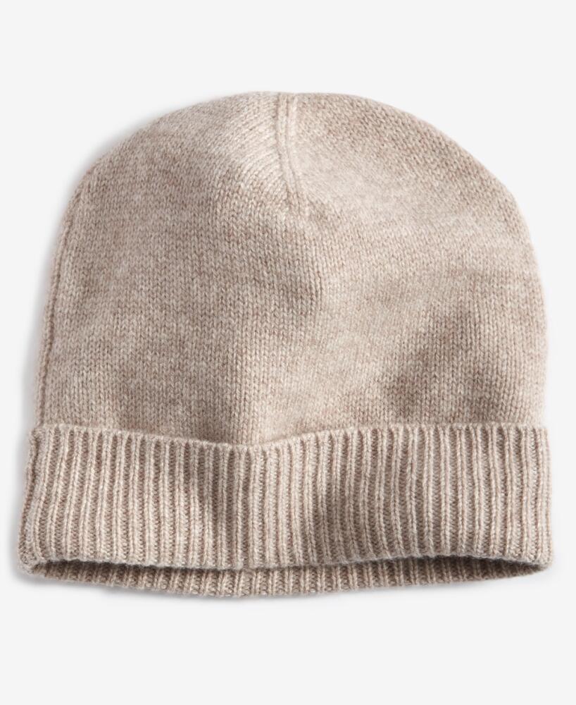 Charter Club 100% Cashmere Cuffed Beanie, Created for Macys - Pearl Taupe Heather Cover