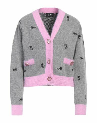 Gcds Woman Cardigan Grey Wool, Polyamide Cover