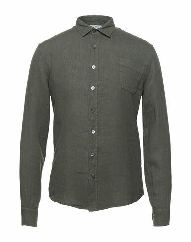 Alpha Studio Man Shirt Military green Linen Cover