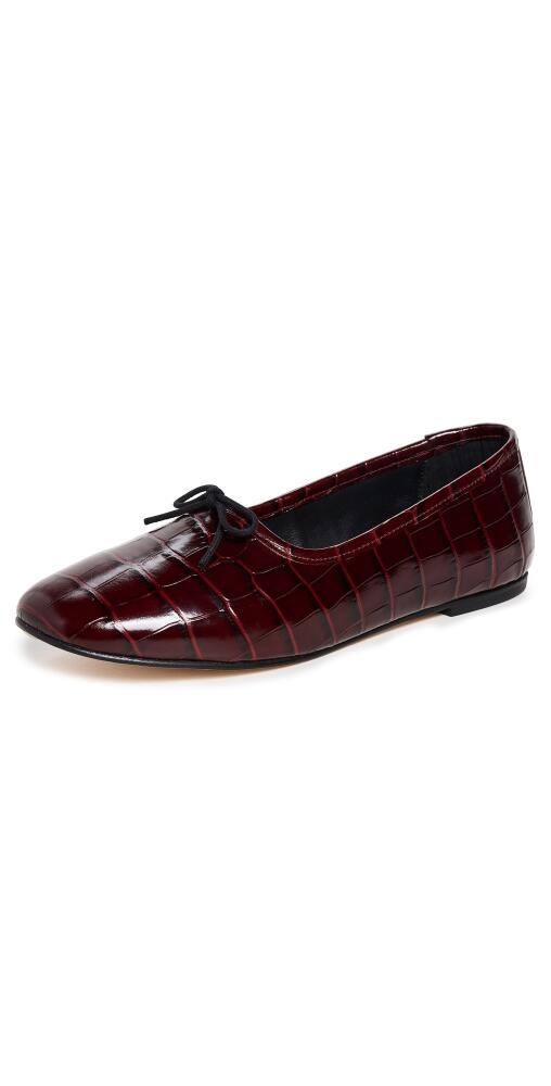 Freda Salvador Roma Flats Cherry Embossed Croc Cover