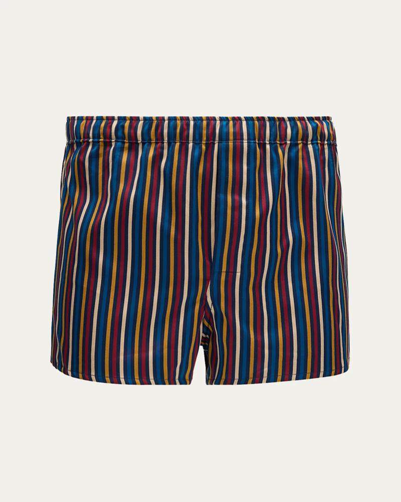 Derek Rose Men's Wellington 57 Multi-Stripe Boxershorts Cover