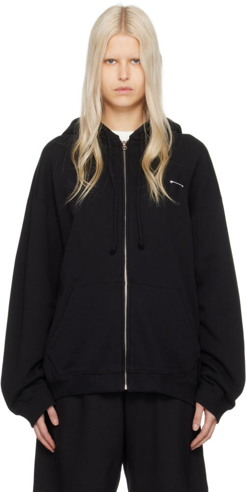 MM6 Maison Margiela Black Safety Pin Hoodie Cover