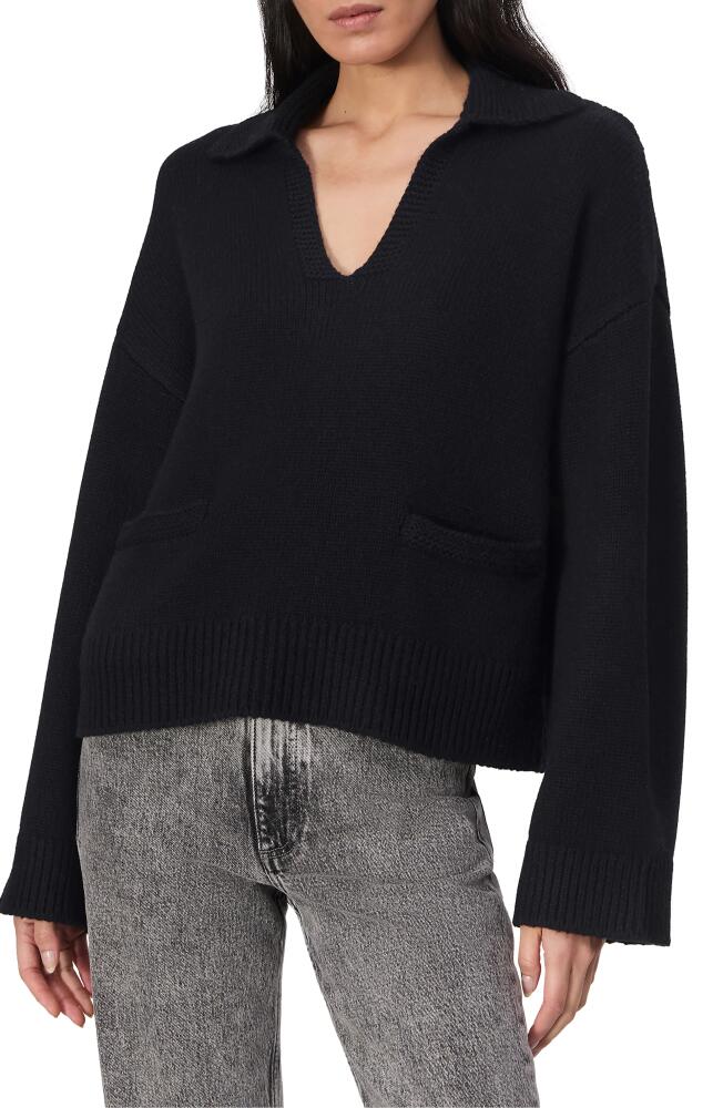 rag & bone Danica Wool & Cashmere Polo Sweater in Black Cover