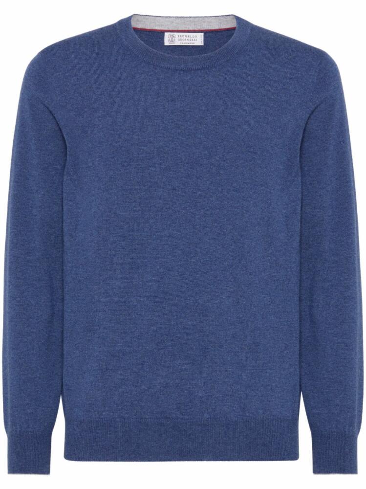 Brunello Cucinelli crew-neck cashmere jumper - Blue Cover