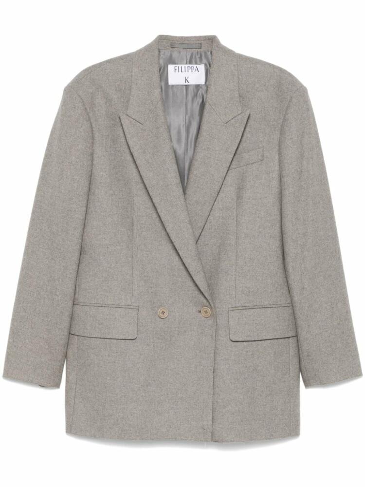 Filippa K double-breasted flannel blazer - Grey Cover