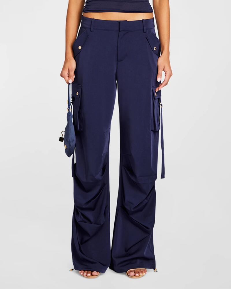 SER.O.YA Lai Satin Cargo Pants Cover