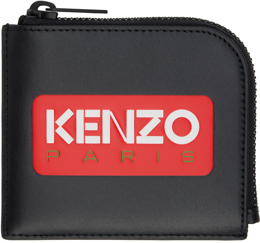 Kenzo Black Kenzo Paris Leather Wallet Cover