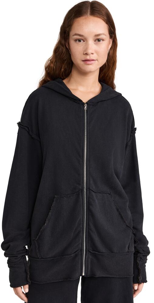 Sami Miro Vintage Open Seam Loose Hoodie Black Cover